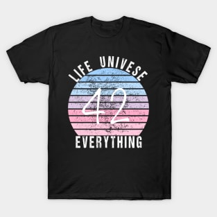 Retro 42 Answer To Life Universe And Everything Magic Number T-Shirt